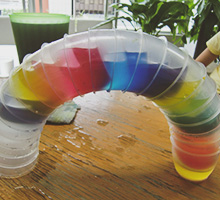 色彩心理学療法士の行う色水の遊び
